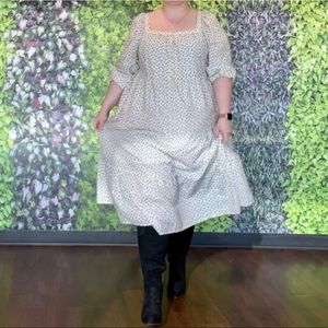 Old Navy Puff Sleeve Peasant Dress Cottagecore